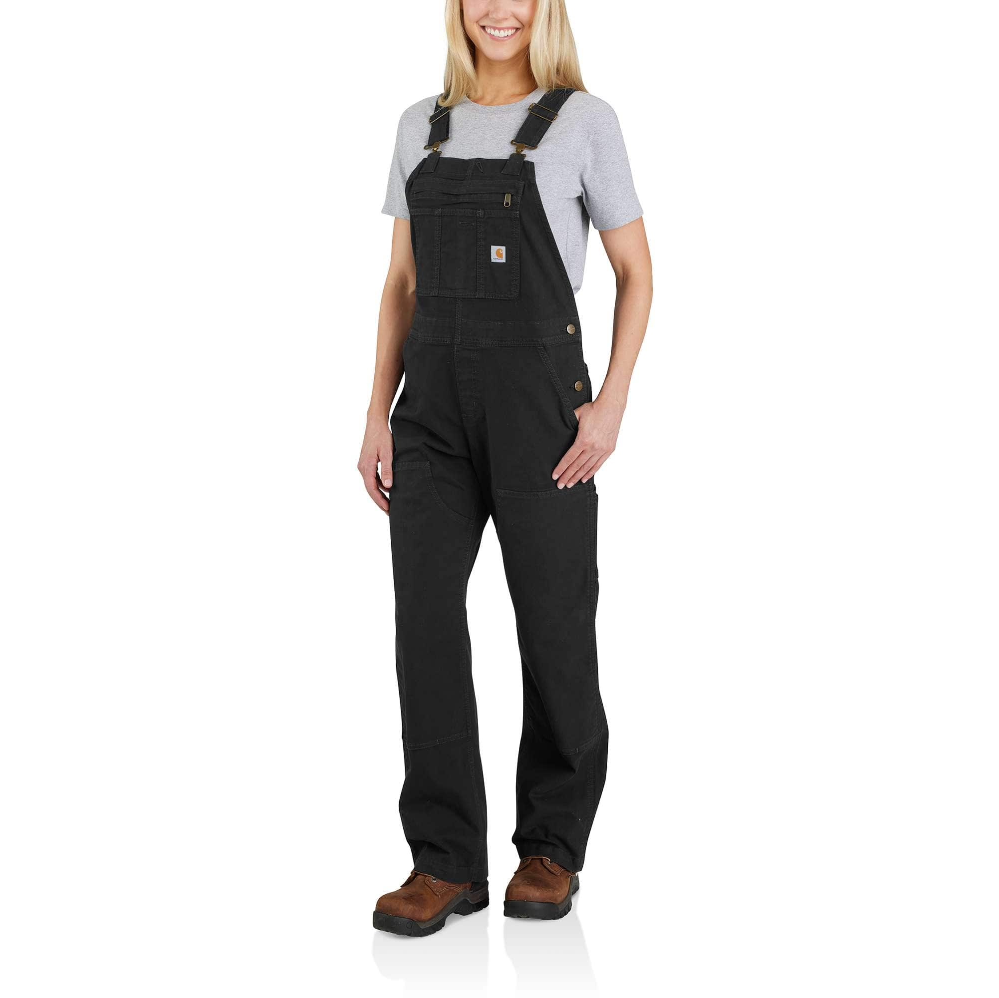 Carhartt Double Front Dark Brown Women's Bib Overall