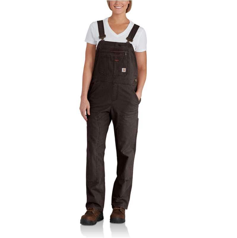 Carhartt  Dark Brown Rugged Flex™ Loose Fit Canvas Bib Overall