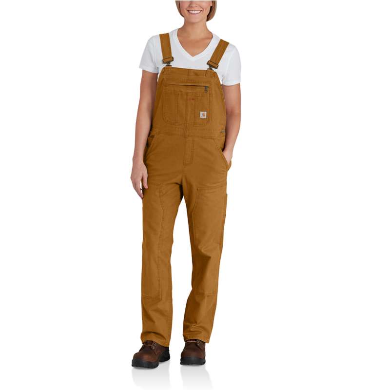 Carhartt  Carhartt Brown Rugged Flex™ Loose Fit Canvas Bib Overall