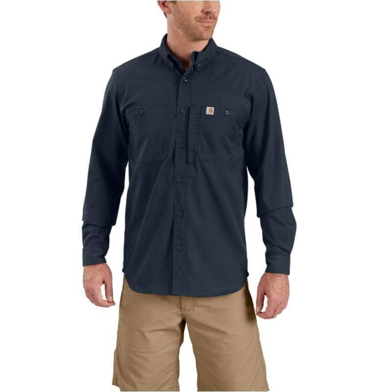 Carhartt  Navy Rugged Professional™ Series Relaxed Fit Canvas Long Sleeve Work Shirt