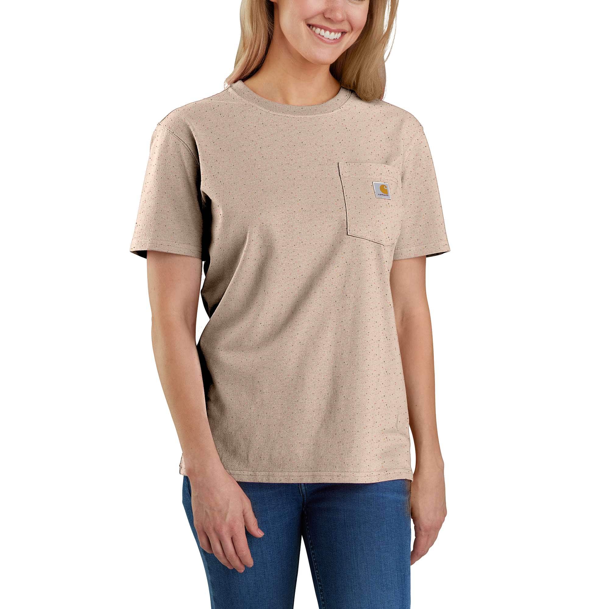 Carhartt Female T-shirt - loose fit heavyweight short-sleeve k87 pocket t-shirt - Beige - S