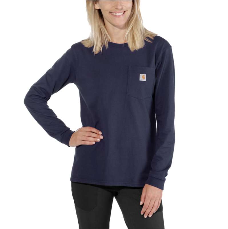 Carhartt  Navy Loose Fit Heavyweight Long-Sleeve Pocket T-Shirt