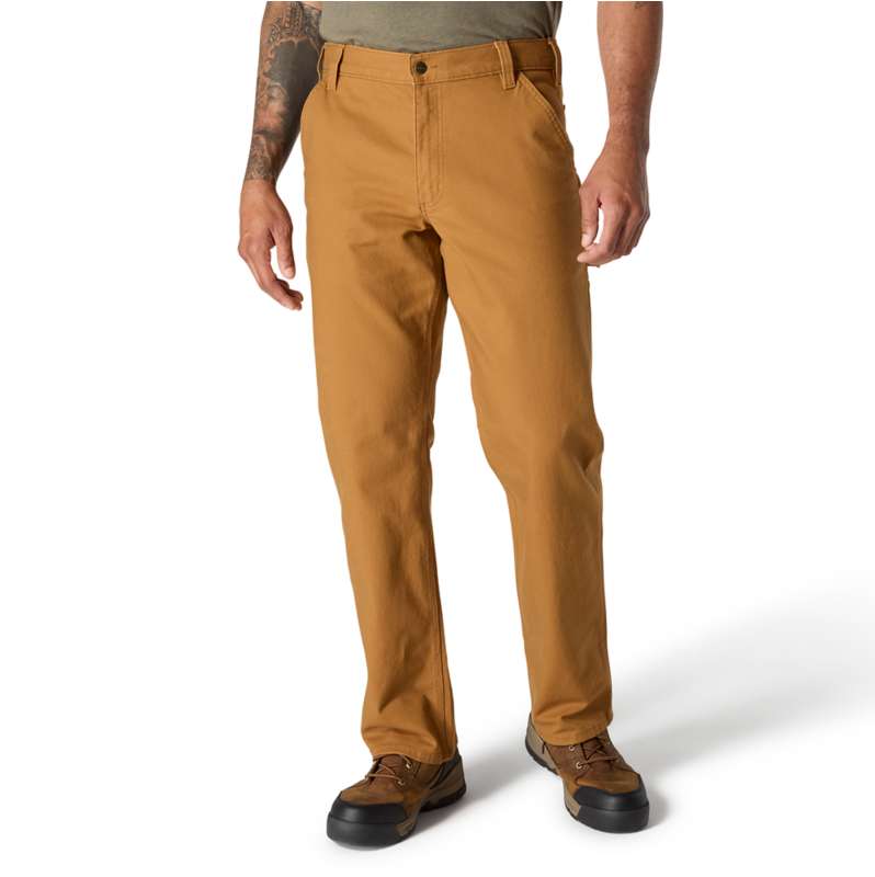 Carhartt  Carhartt Brown Pantaloni da lavoro relaxed straight in tela olona Rugged Flex™
