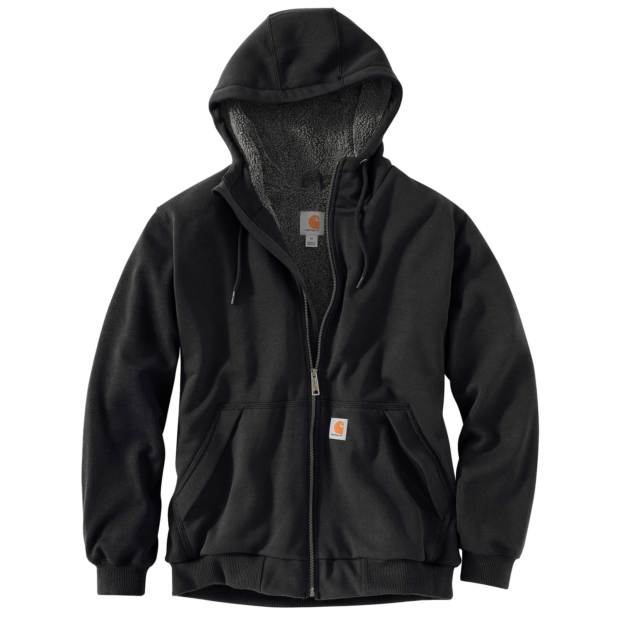 Carhartt Male Sweatshirt - rain defender™ relaxed fit midweight sherpa-lined full-zip sweatshirt - Black - XL