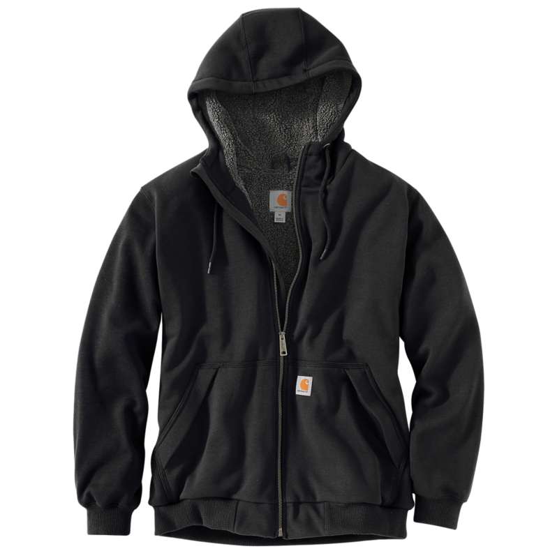 Carhartt  Black Rain Defender™ Relaxed Fit Midweight Sherpa-Lined Full-Zip Sweatshirt