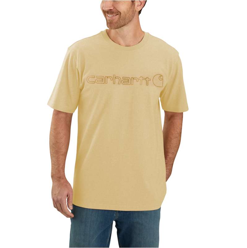 Carhartt  Beach Heather Relaxed Fit Heavyweight Short-Sleeve Logo Graphic T-Shirt