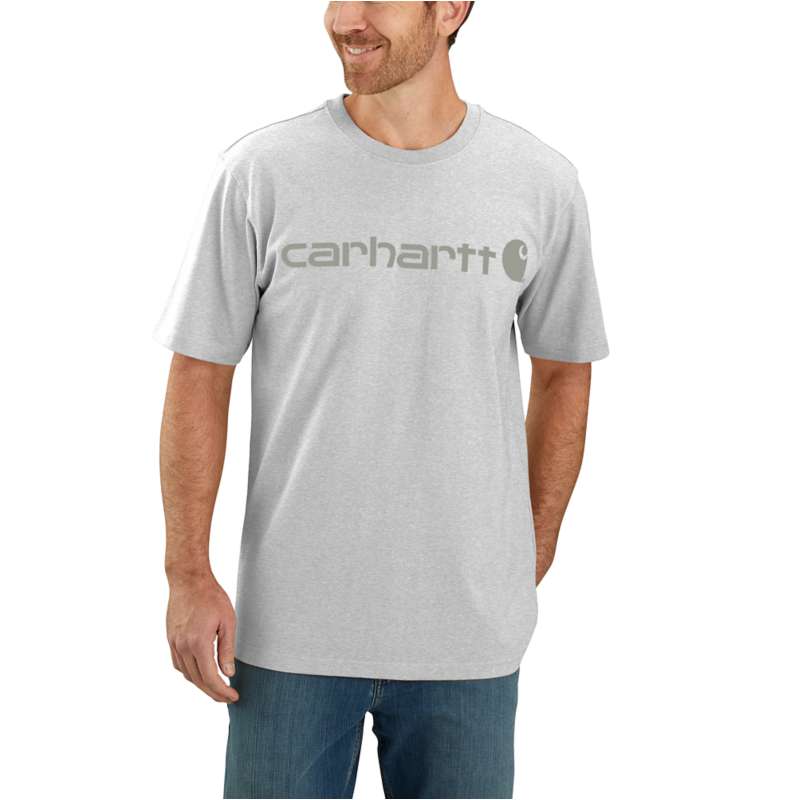 Carhartt  Heather Gray/Gray Dearborn Relaxed Logo T-Shirt