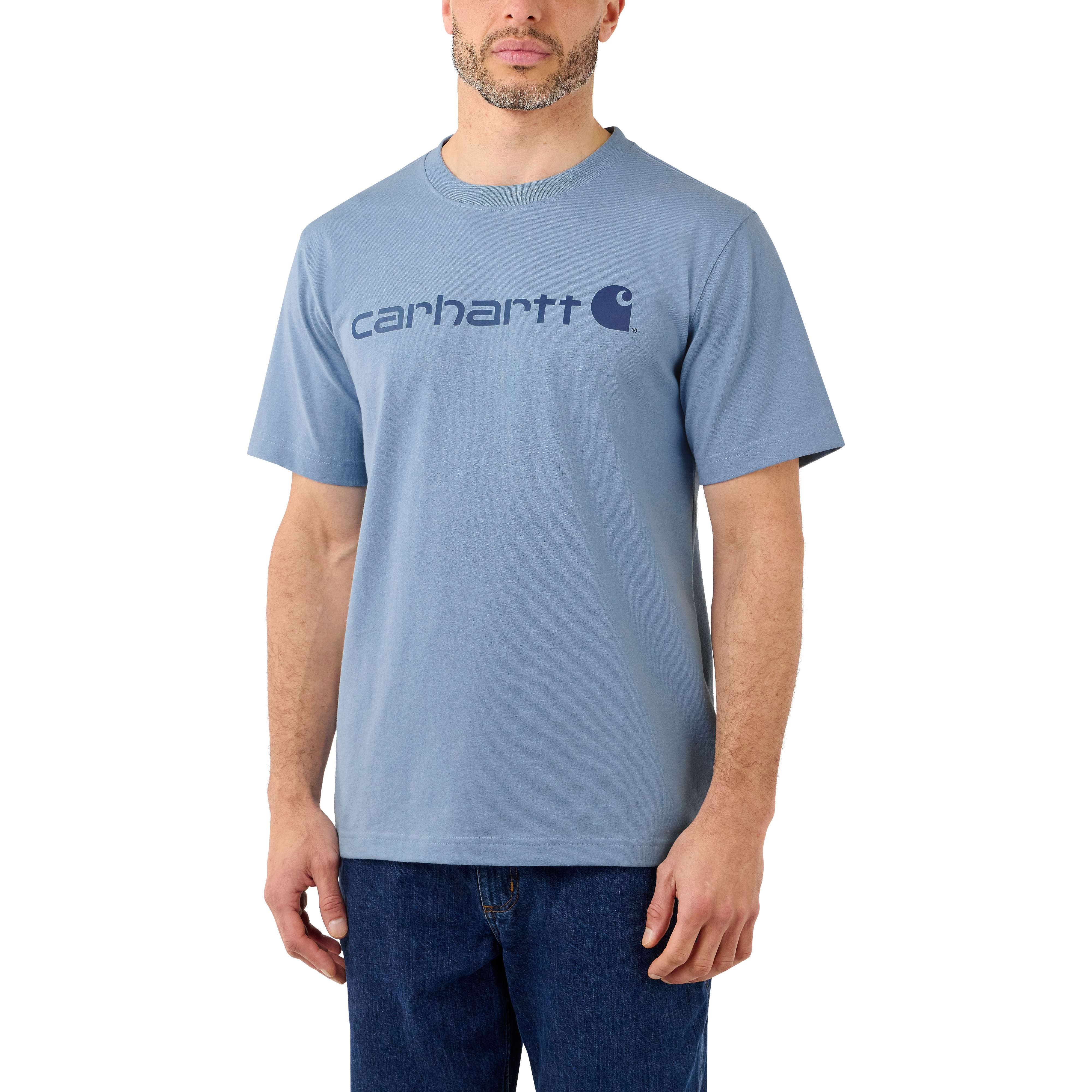 Carhartt light store blue t shirt