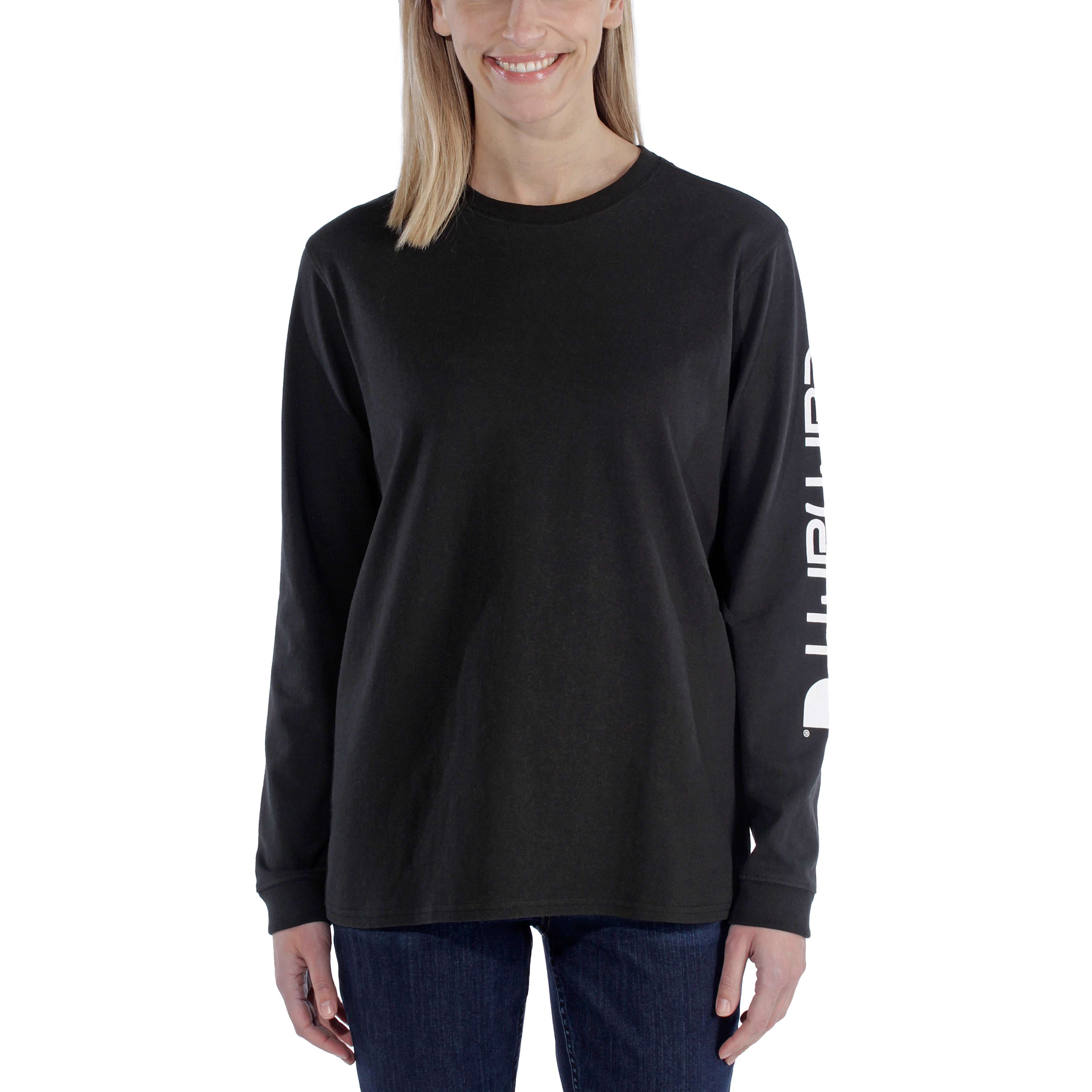 scoop hem layering long sleeve t.shirt - black / malt