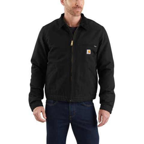 Carhartt Workwear Men's Loose Fit Washed Duck Insulated Active Jacket in  Black
