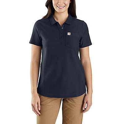 Carhartt W RELAXED FIT MIDWEIGHT SHORT-SLEEVE POCKET POLO - front