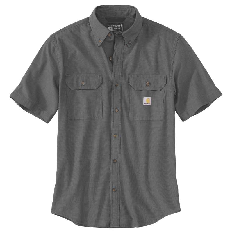 Carhartt  Black Chambray Loose Fit Midweight Chambray Short-Sleeve Shirt