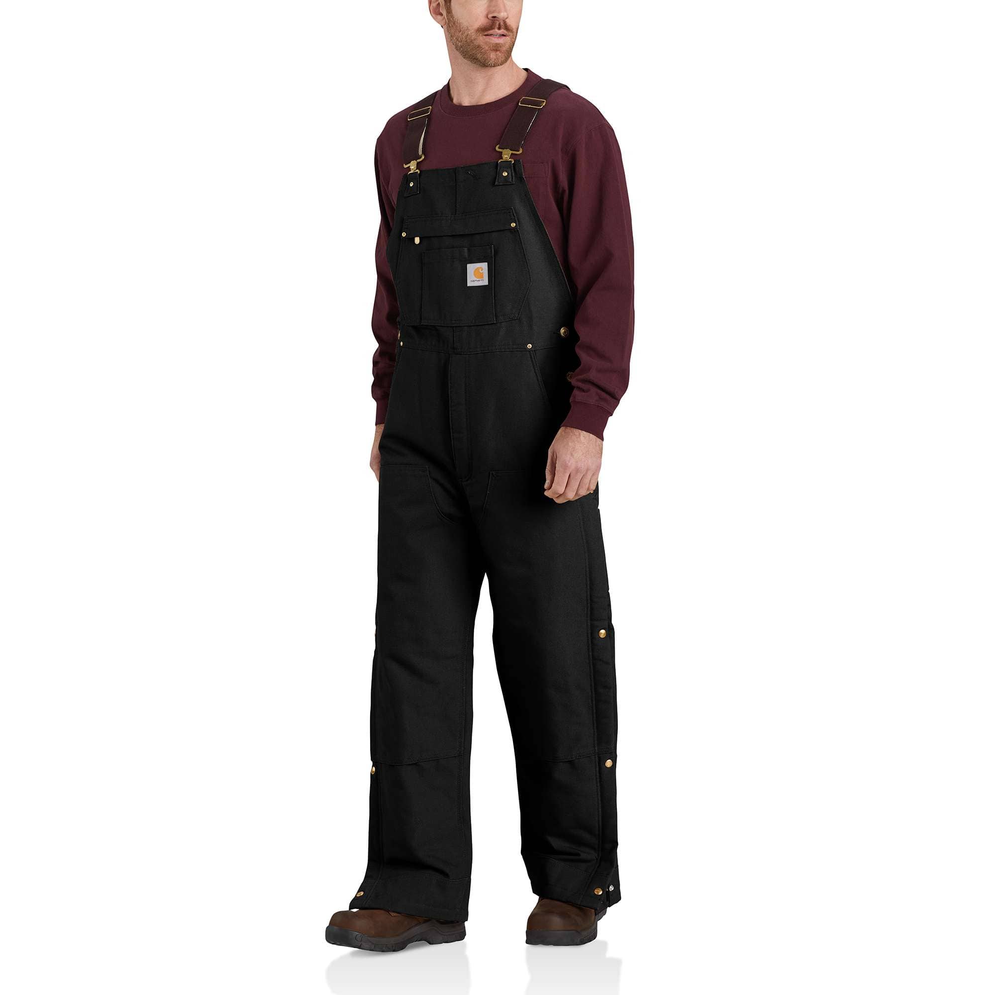 Carhartt LOOSE FIT FIRM DUCK INSULATED BIB OVERALL - front