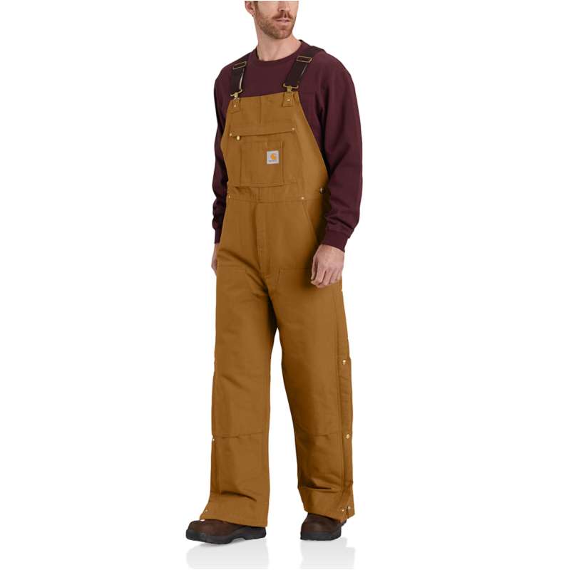 Carhartt  Carhartt Brown Loose Fit Firm Duck Insulated Bib Overall