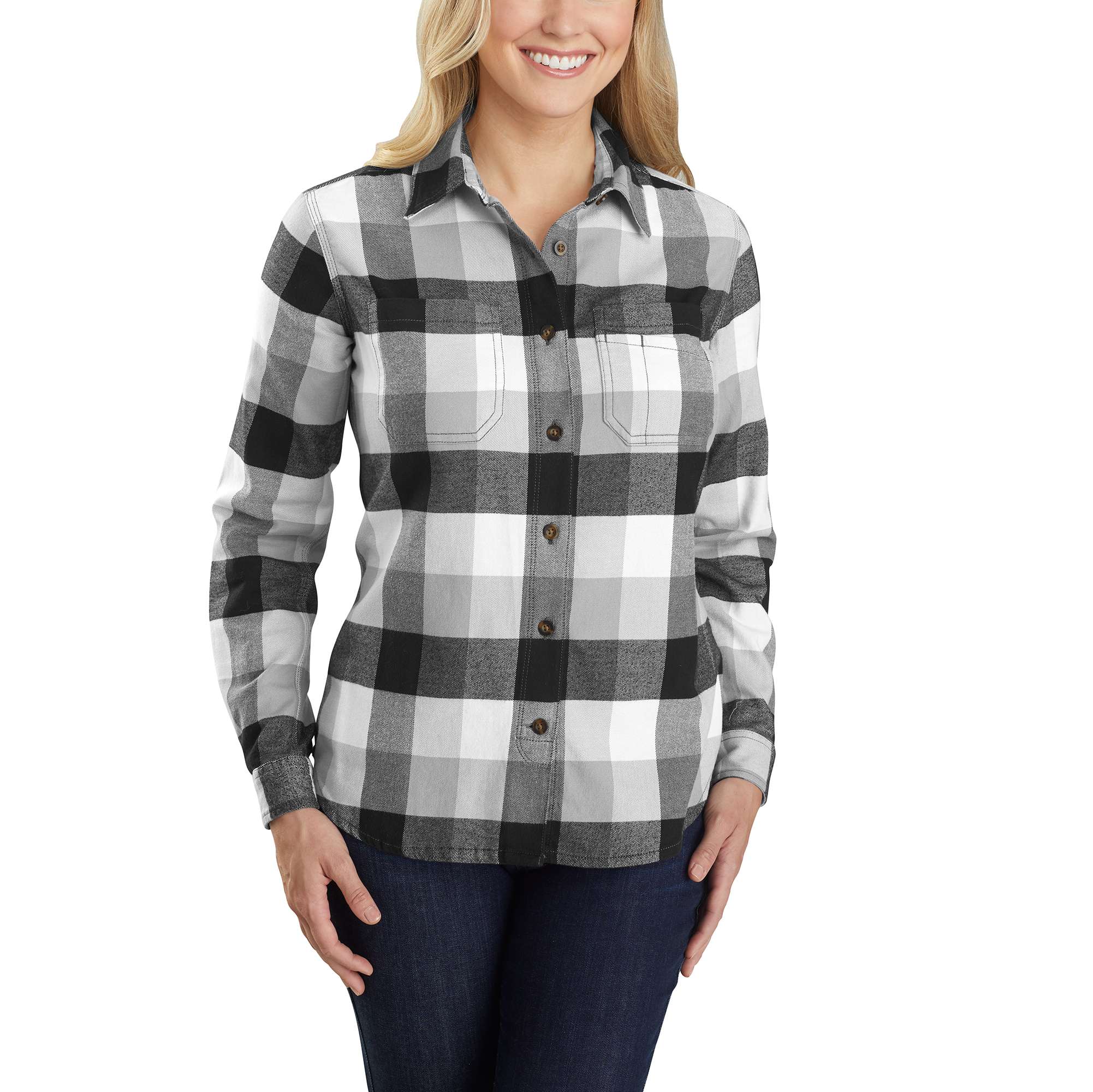 Fitted flannel shirt womens sale