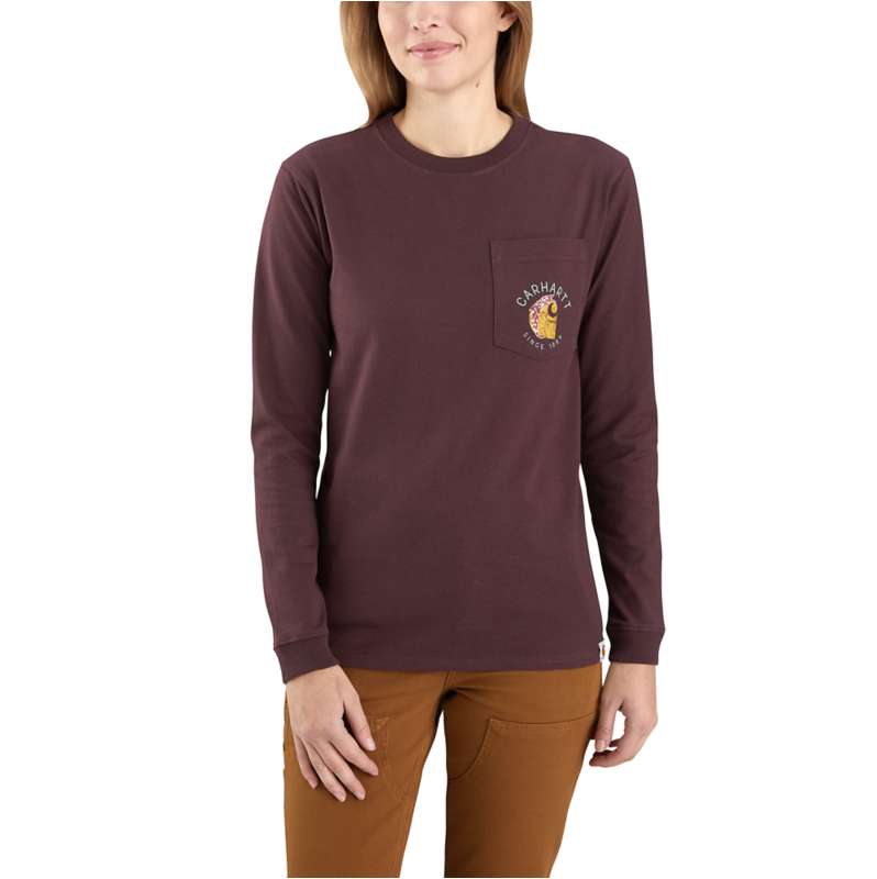 Carhartt  Deep Wine Workwear Graphic Back Pocket T-Shirt