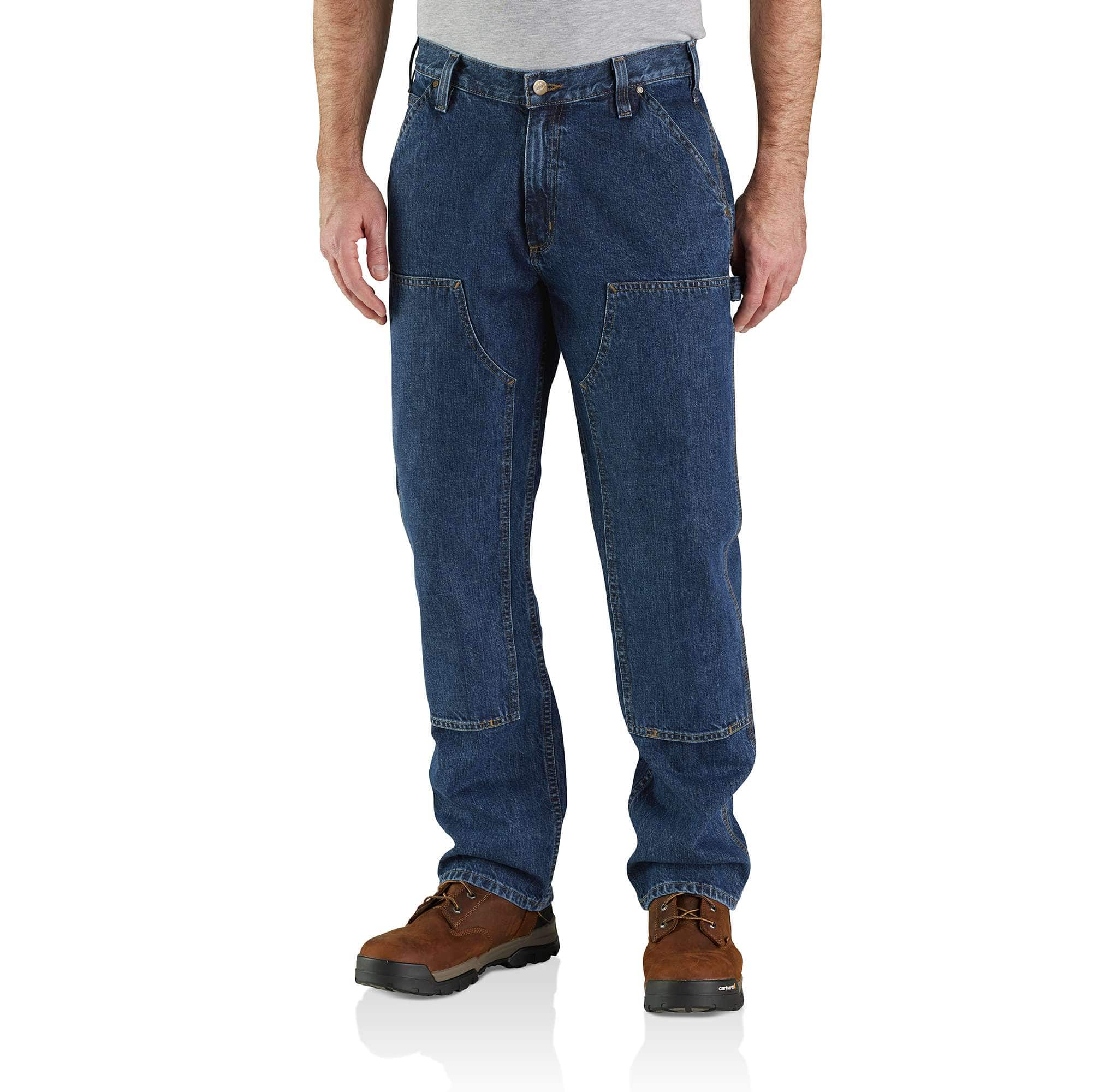 Carhartt denim hot sale carpenter pants