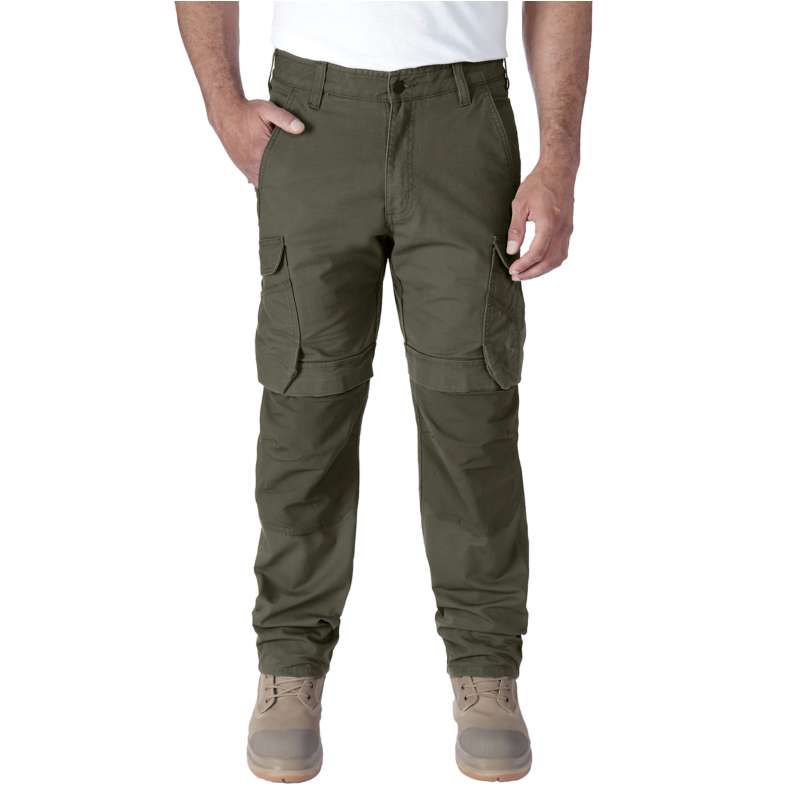 Carhartt  Moss Relaxed Straight Steel Rugged Flex™ Ripstop Double-Front Cargo Trousers