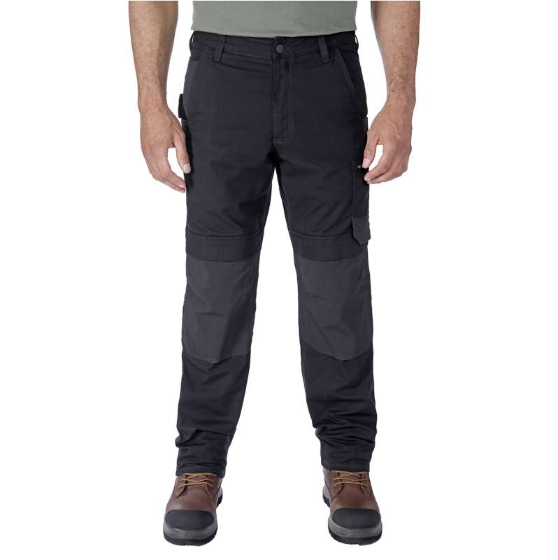 Carhartt  Black Relaxed Straight Steel Rugged Flex™ Ripstop Double-Front Cargo Dungaree