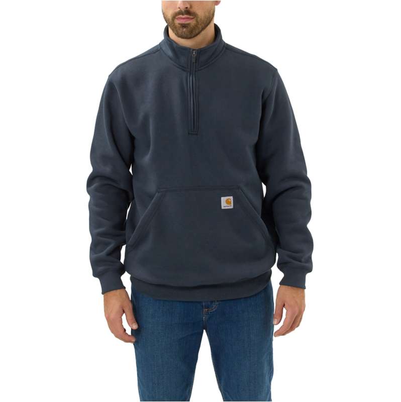 Carhartt  New Navy Loose Fit Midweight Quarter Zip Mock Neck Sweatshirt