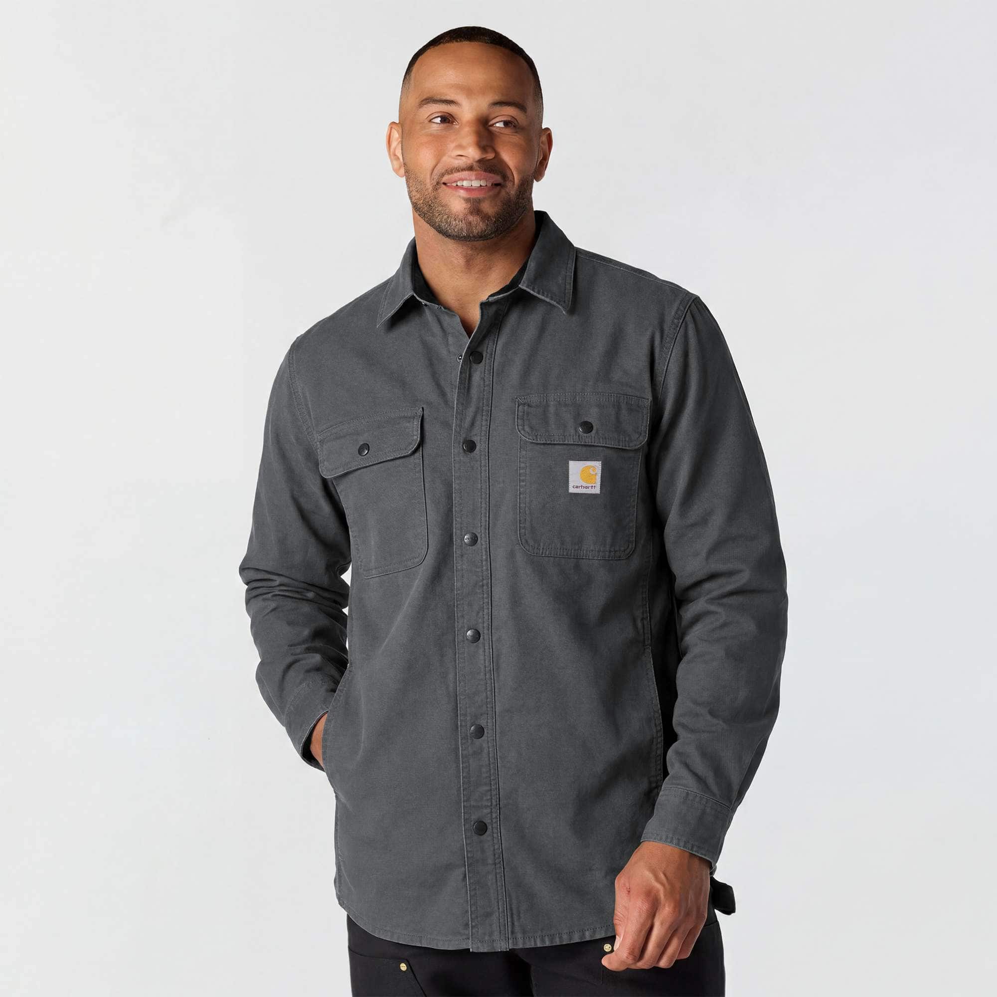 Additional thumbnail 1 of Rugged Flex™ Relaxed Fit Canvas Fleece-Lined Shirt Jac