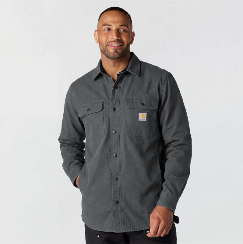 Carhartt  Shadow Rugged Flex™ Relaxed Fit Canvas Fleece-Lined Shirt Jac