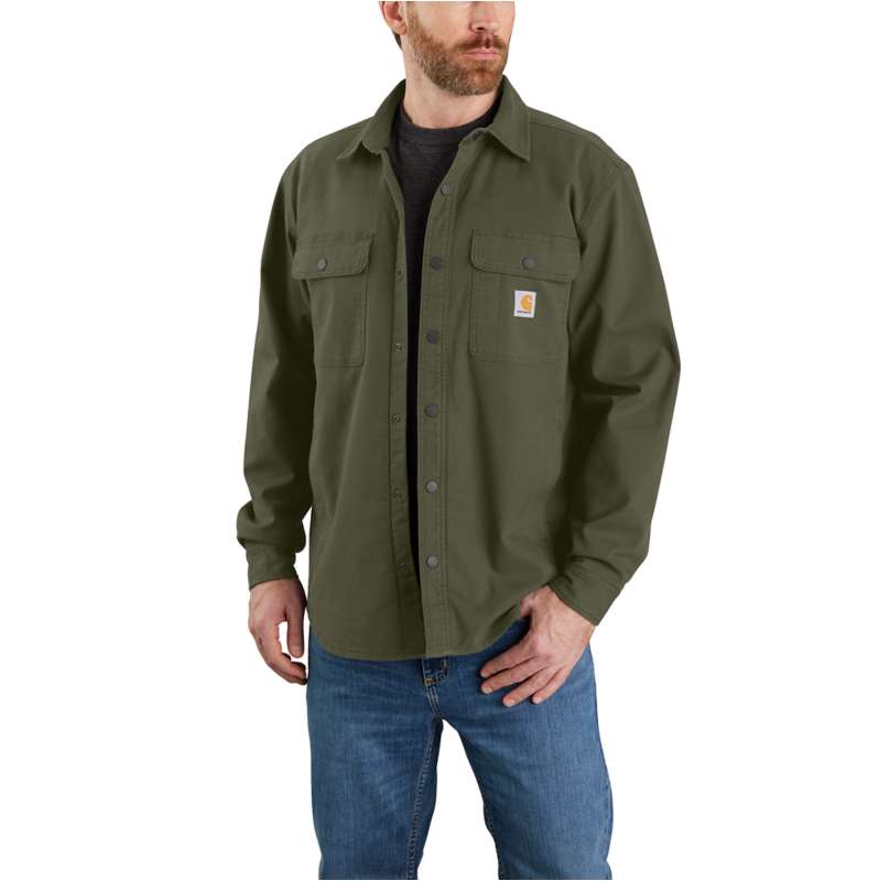 Carhartt  Basil Rugged Flex™ Relaxed Fit Canvas Fleece-Lined Shirt Jac