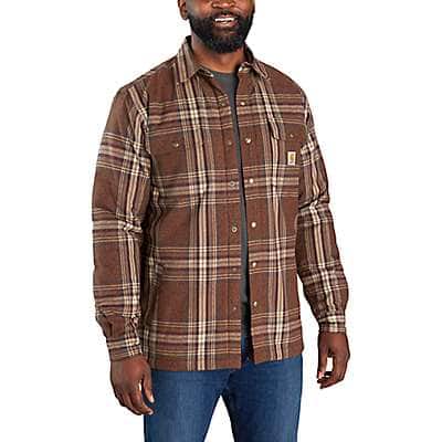 Carhartt RELAXED FIT HEAVYWEIGHT FLANNEL SHERPA-LINED SHIRT JAC - front