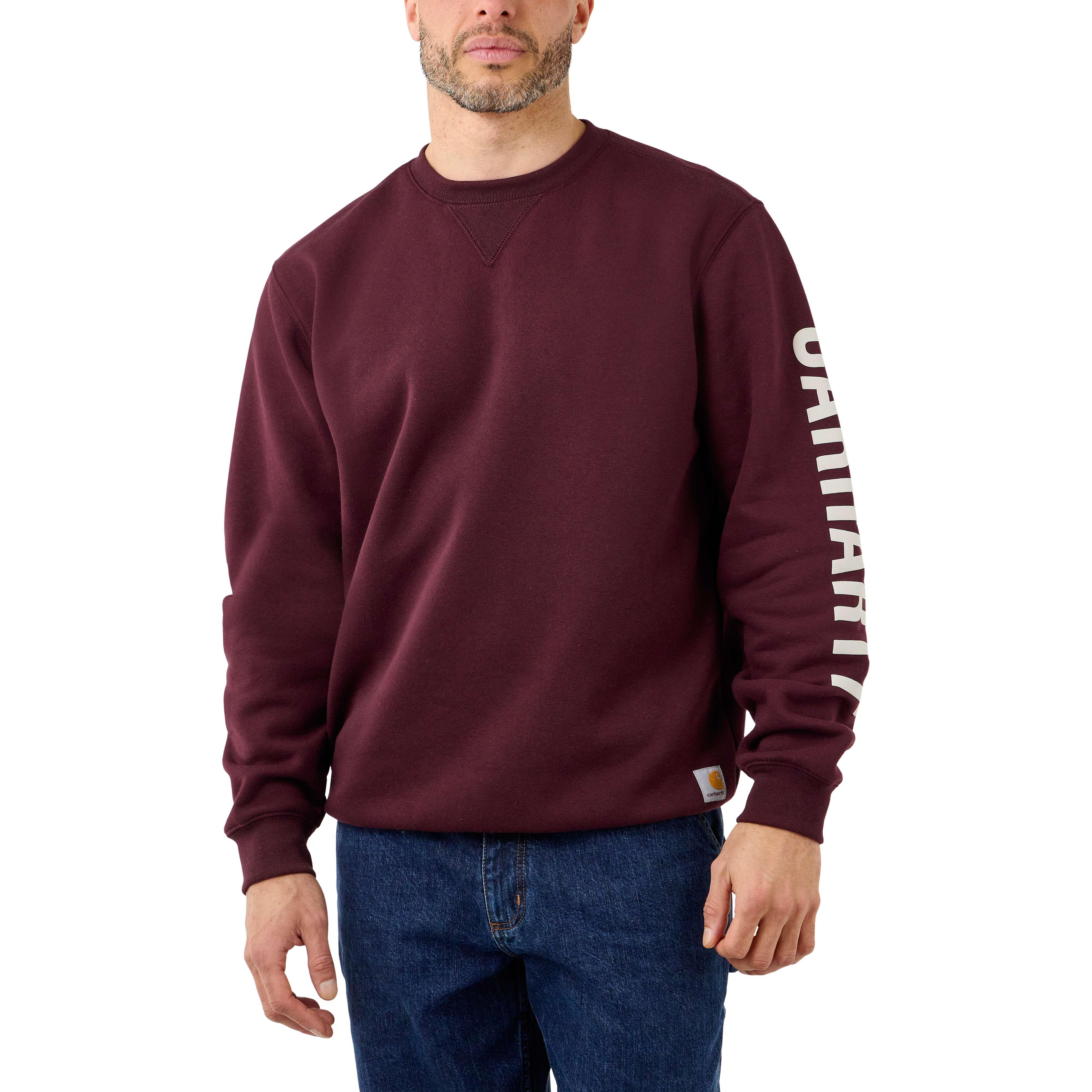 Carhartt Men's Loose Fit Midweight Crewneck Pocket Sweatshirt at   Men’s Clothing store