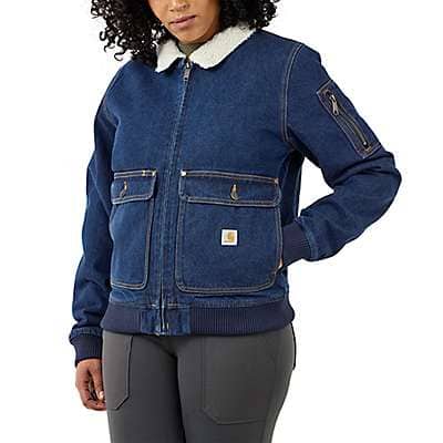 Carhartt RUGGED FLEX™ RELAXED FIT DENIM SHERPA-LINED JACKET - front