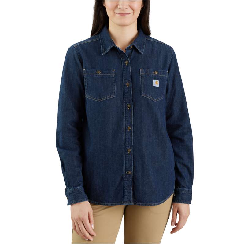 Carhartt  Zion Relaxed Fit Midweight Denim Long-Sleeve Shirt