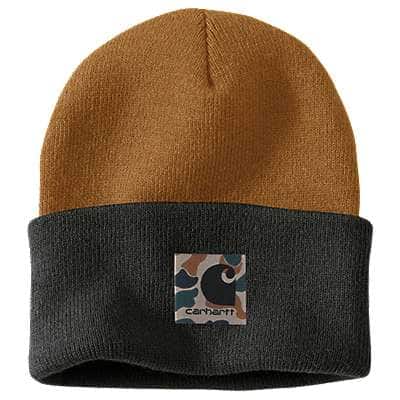 Carhartt KNIT CAMO PATCH BEANIE - front