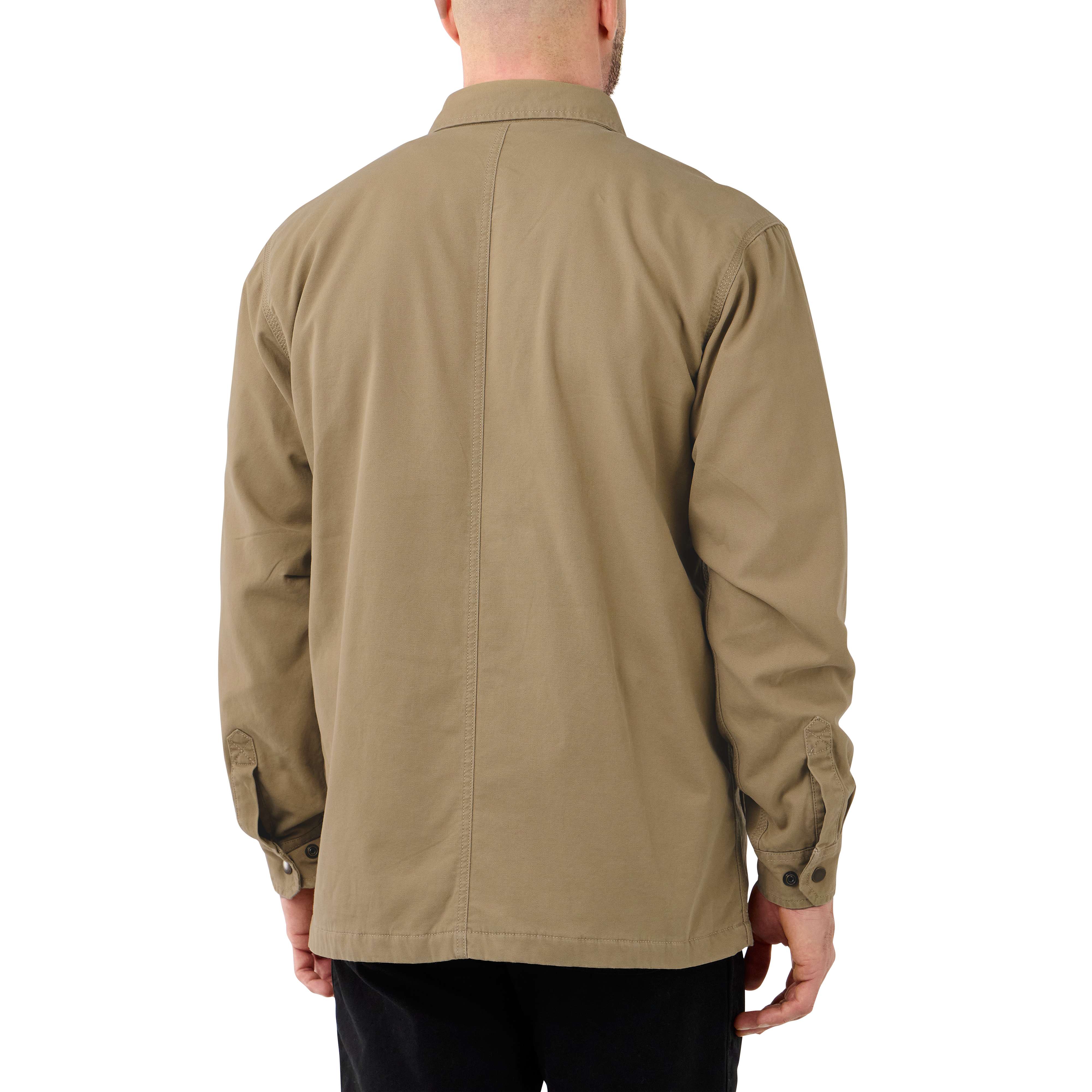 Additional thumbnail 3 of Rugged Flex™ Relaxed Fit Canvas Fleece-Lined Snap-Front Shirt Jac