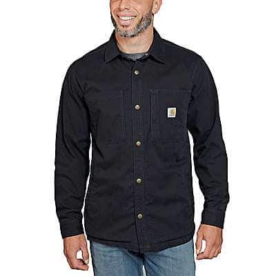 Carhartt RUGGED FLEX™ RELAXED FIT CANVAS FLEECE-LINED SNAP-FRONT SHIRT JAC - front