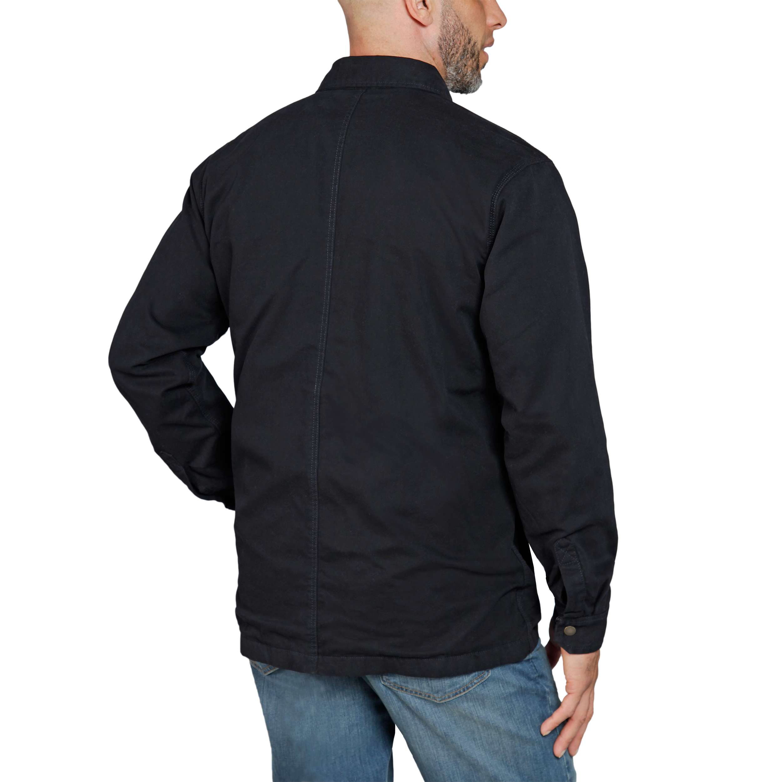 Additional thumbnail 2 of Rugged Flex™ Relaxed Fit Canvas Fleece-Lined Snap-Front Shirt Jac