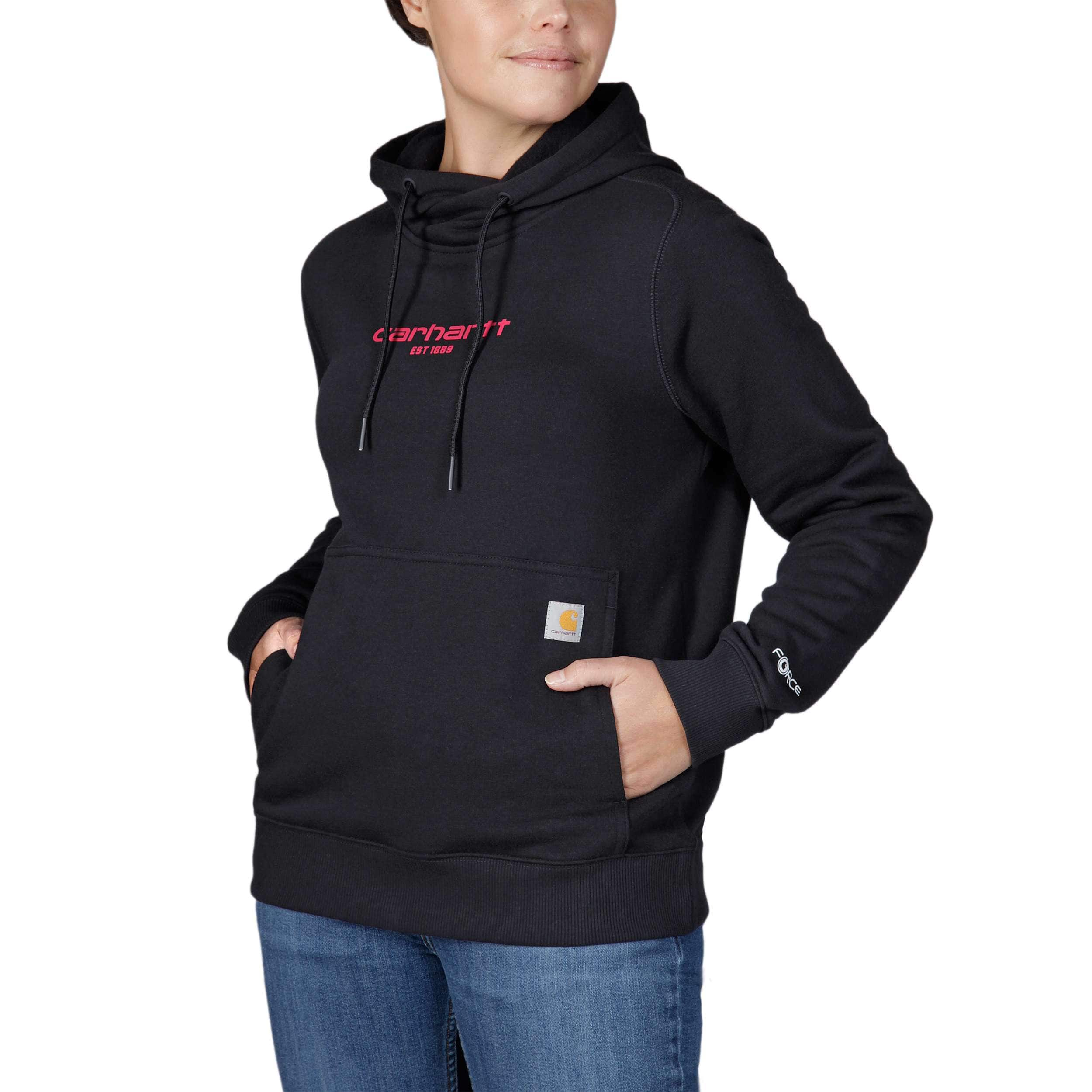 Carhartt Women's Rain Defender Relaxed Fit Midweight Graphic Sweatshirt,  Black, X-Small at  Women's Clothing store