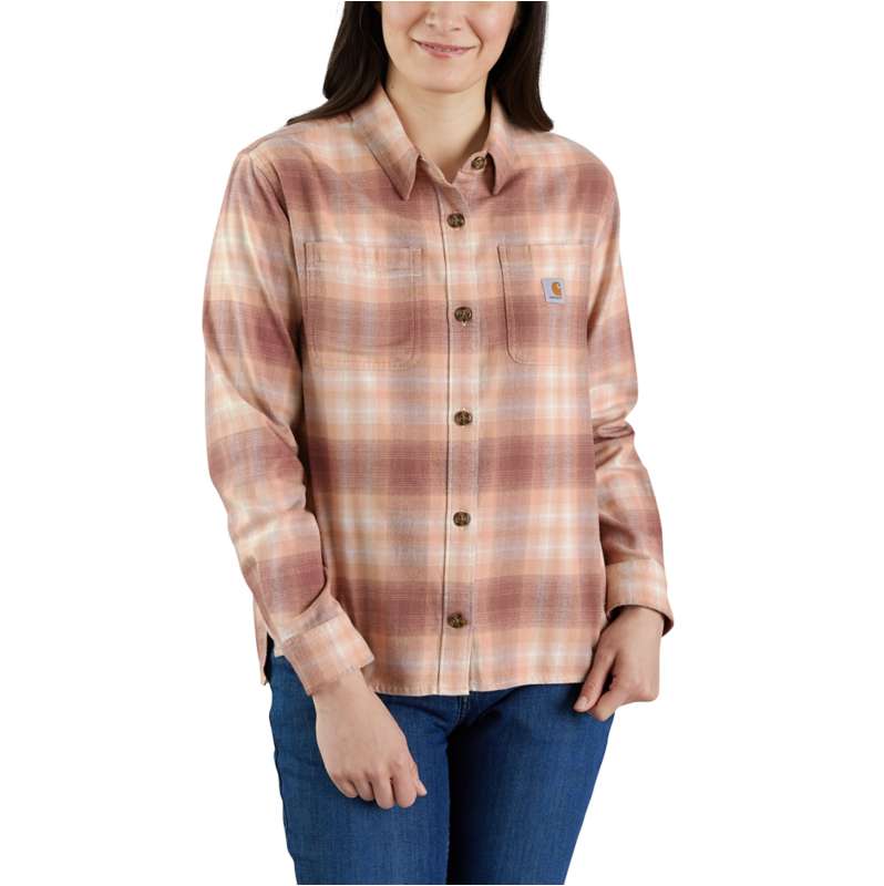 Carhartt  Stucco Rugged Flex™ Loose Fit Midweight Flannel Long-Sleeve Plaid Shirt