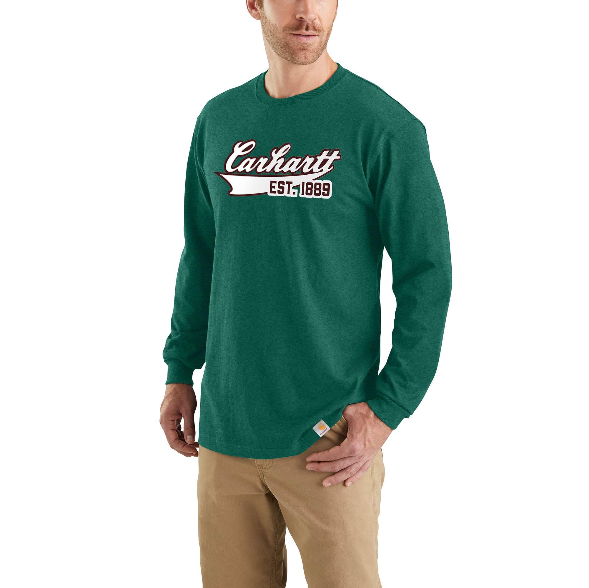 Additional thumbnail 1 of Relaxed Fit Heavyweight Long-Sleeve Script Graphic T-Shirt