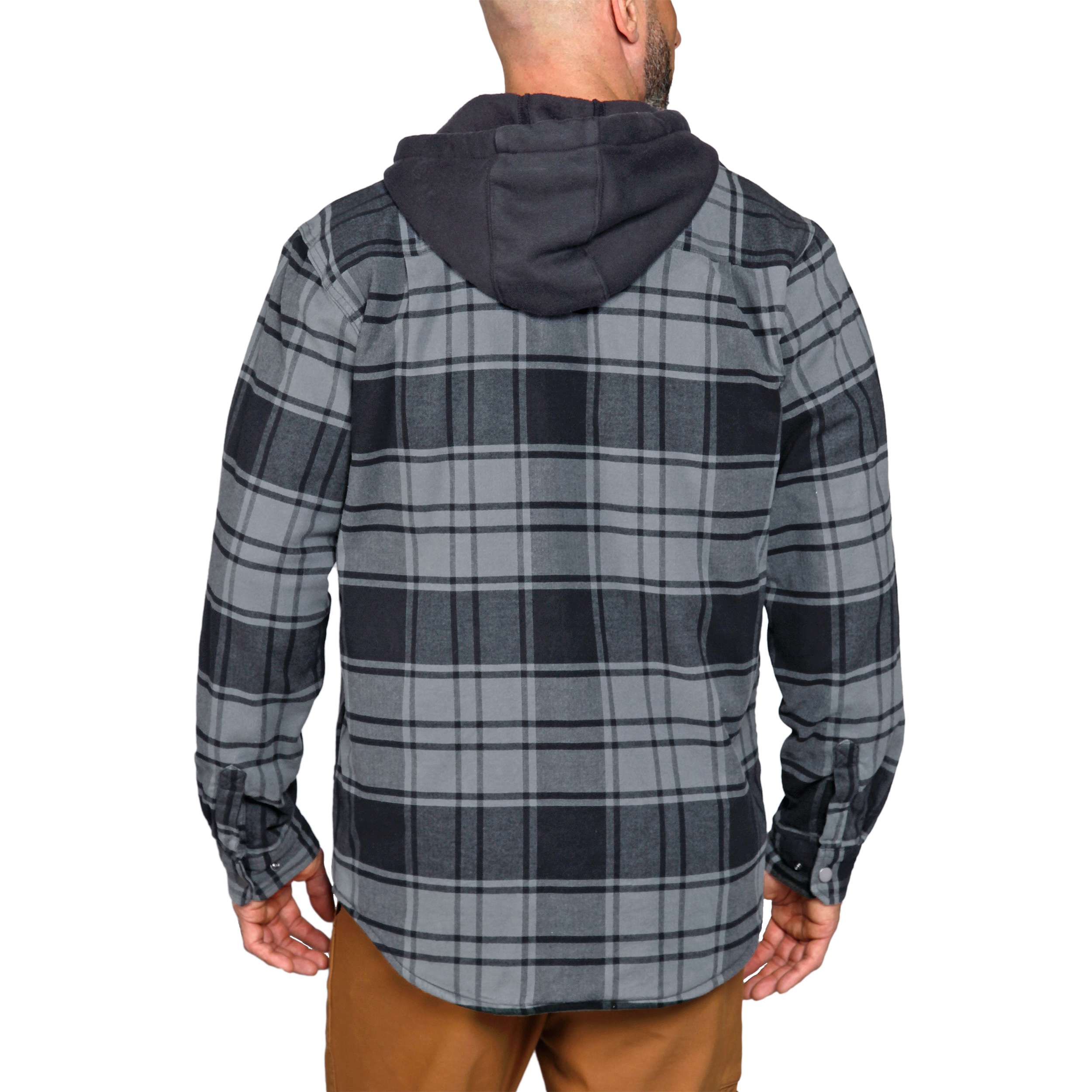 Additional thumbnail 3 of Rugged Flex™ Relaxed Fit Flannel Fleece Lined Hooded Shirt Jac