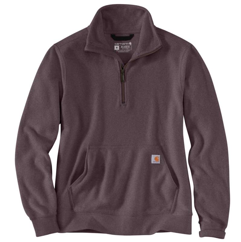 Carhartt  Blackberry Heather Relaxed Fit Midweight Half Zip Sweatshirt