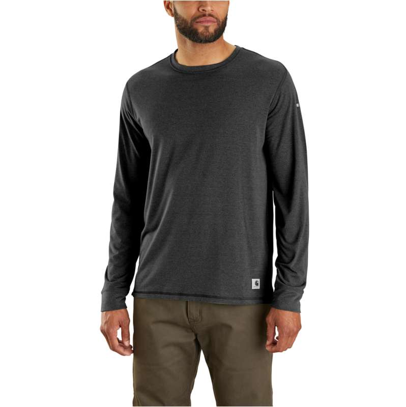 Carhartt  Carbon Heather Carhartt Lwd Relaxed Fit Long-Sleeve T-Shirt