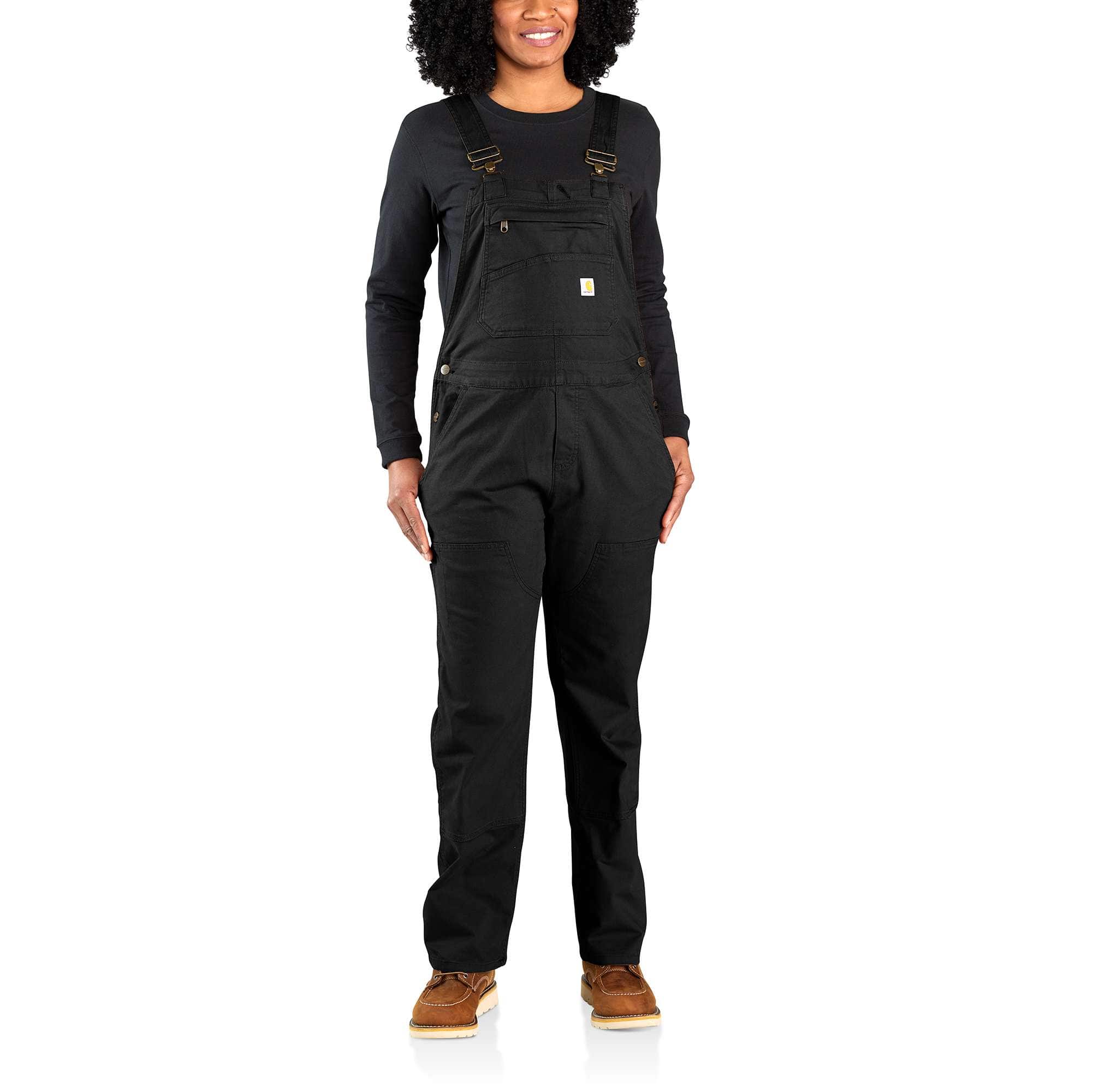 Carhartt womens Brewster Double Front Railroad Striped Bib Overalls,  Railroad Stripe, Large : : Clothing, Shoes & Accessories