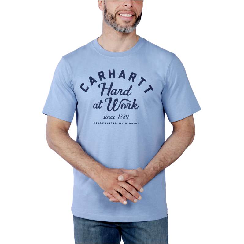 Carhartt  Skystone Heather Relaxed Fit Heavyweight Short-Sleeve Graphic T-Shirt