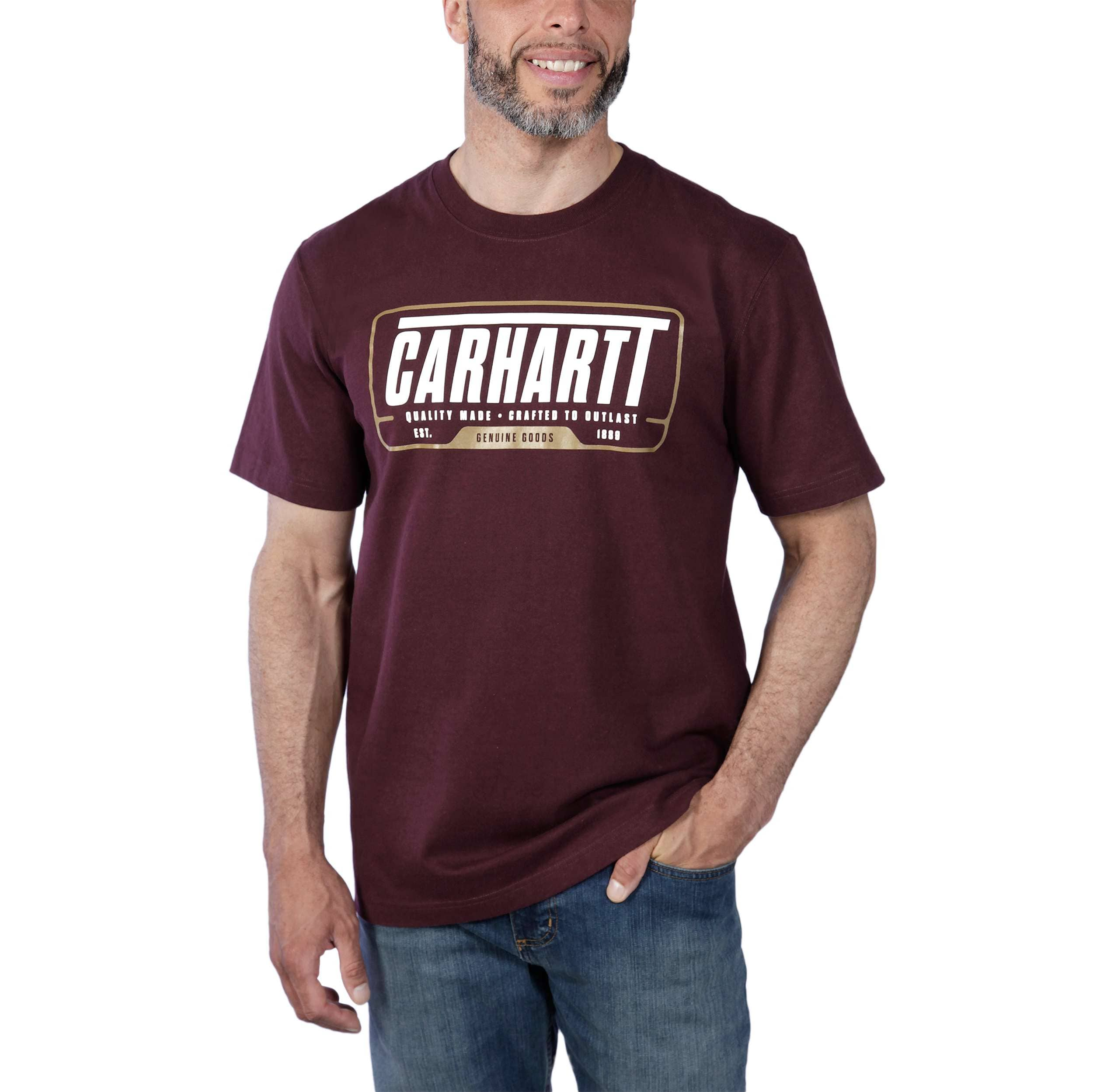 Carhartt homme  T-shirt à broderie vert foncé