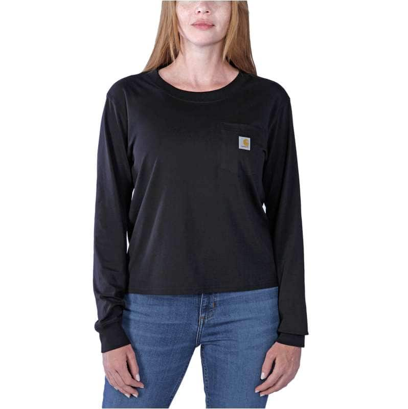 Carhartt  Black Relaxed Fit Lightweight Long-Sleeve Pocket T-Shirt