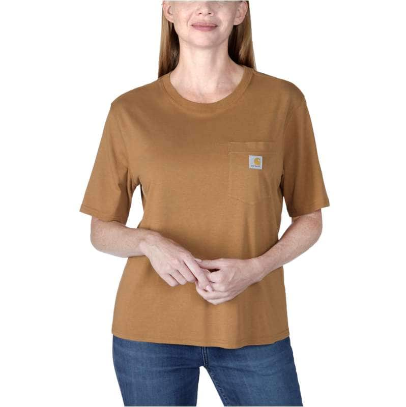 Carhartt  Carhartt Brown Loose Fit Lightweight Short-Sleeve Crewneck T-Shirt