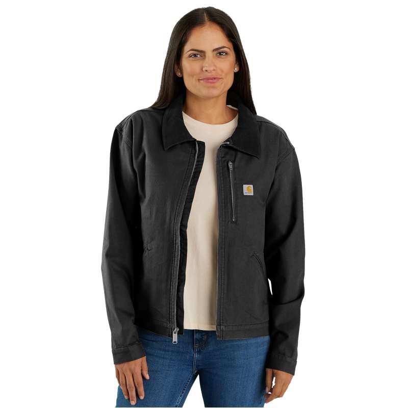 Carhartt  Black Rugged Flex™ Relaxed Fit Canvas Detroit Jacket