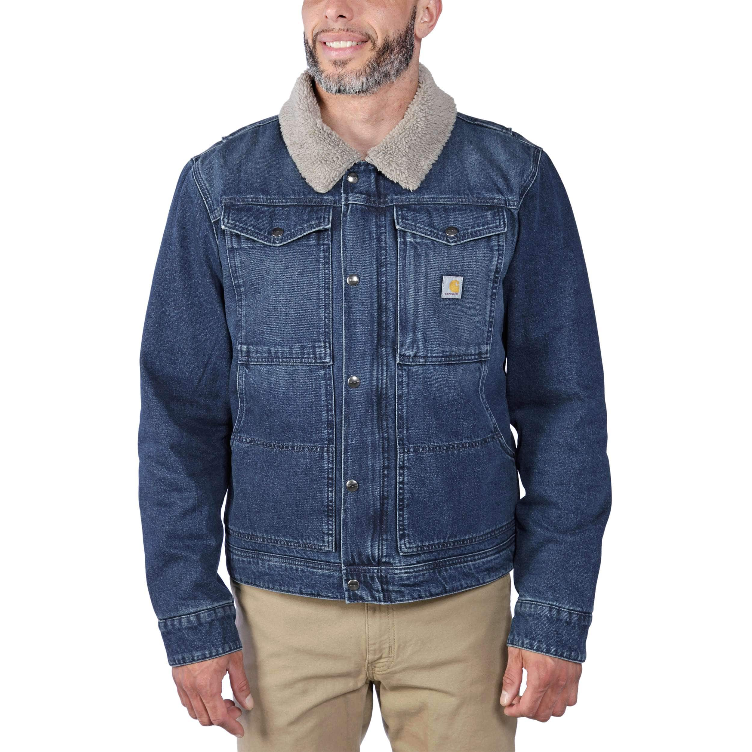 Additional thumbnail 1 of Relaxed Fit Denim Sherpa-Lined Jacket