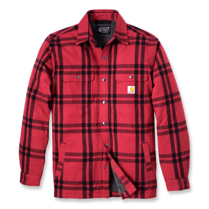 Carhartt  Crabapple Relaxed Fit Flannel Sherpa-Lined Shirt Jac