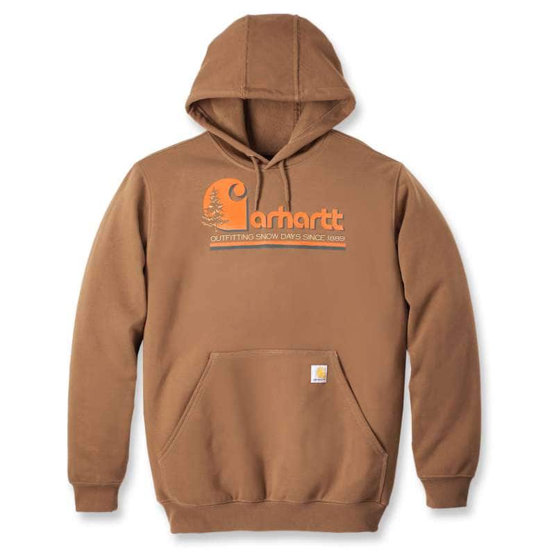 Carhartt  Carhartt Brown Loose Fit Midweight Graphic Hooded Sweatshirt